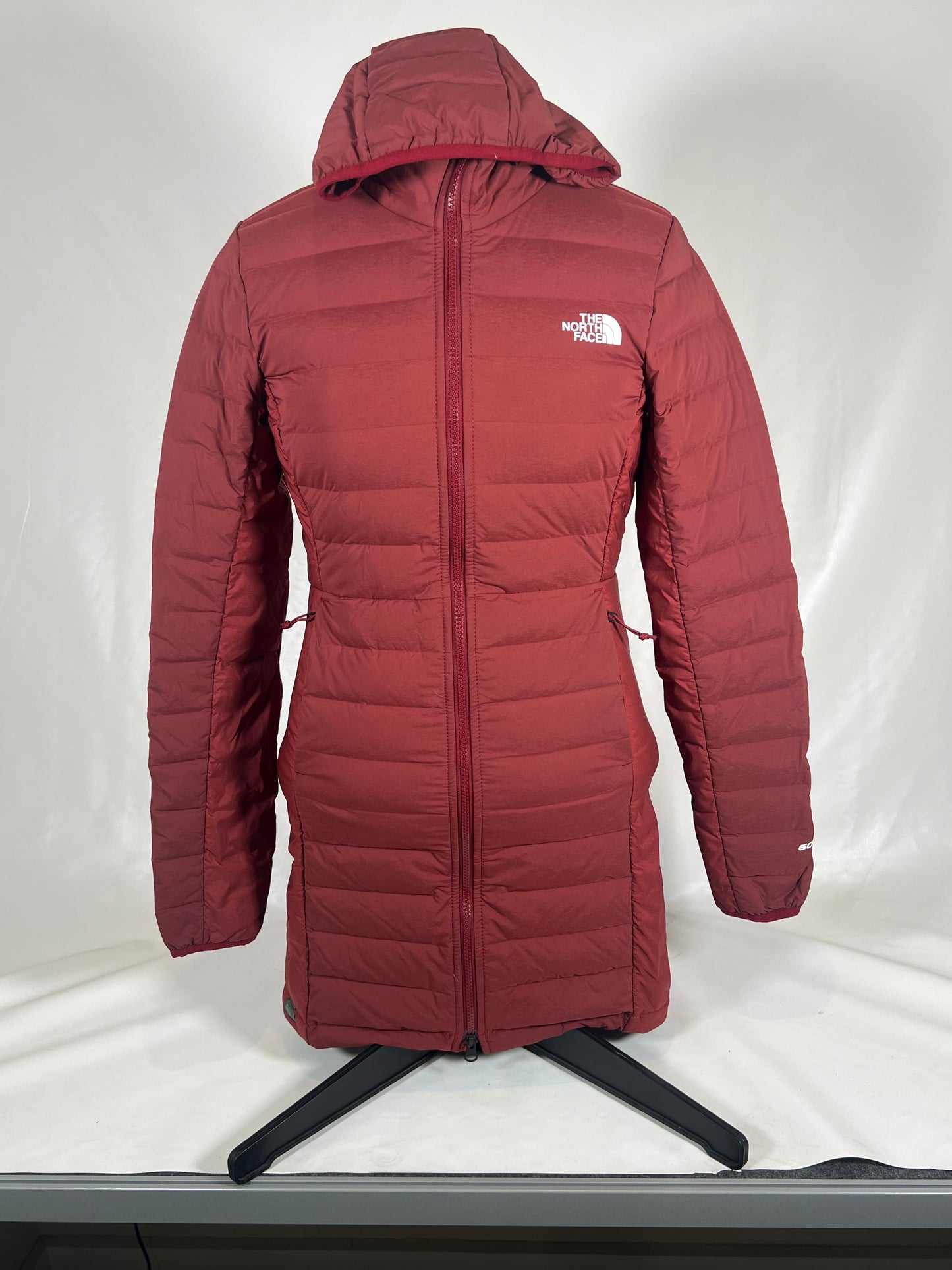 MAROON RED North Face Belleview Stretch down jacket size US-XS TNF0003 $150